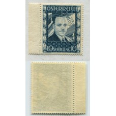 AUSTRIA 1936 Yv. 484 LA ESTAMPILLA MAS EMBLEMATICA DEL PAIS EL "DOLLFUSS" NUEVA MINT CON BORDE DE HOJA Y PERFECTO CENTRADO RARISIMA Y UN LUJO TOTAL 1500 EUROS