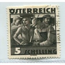 AUSTRIA 1936 Yv. 483 ESTAMPILLA USADA DE LUJO 65 Euros