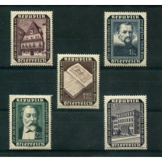 AUSTRIA 1953 SERIE COMPLETA YVERT 822/6 NUEVA MINT HERMOSA € 20