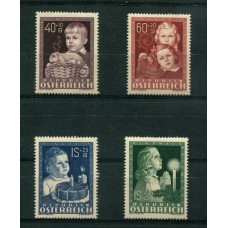 AUSTRIA 1949 SERIE COMPLETA YVERT 765/8 NUEVA MINT HERMOSA € 110