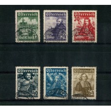 AUSTRIA 1933 Yv. 431/6 SERIE COMPLETA USADA DE LUJO 350 Euros