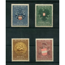 AUSTRIA 1949 SERIE COMPLETA YVERT 773/6 ESCUDOS NUEVA MINT HERMOSA € 50