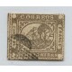 ARGENTINA 1858 GJ 9a BARQUITO CON VARIEDAD " CUATO PS " ESTAMPILLA USADA MUY BUEN EJEMPLAR A PESAR DE UN SUAVE ADELGAZAMIENTO U$ 700