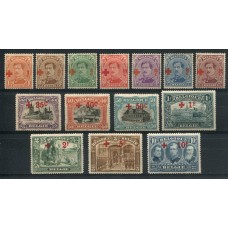 BELGICA 1915 Yv. 150/63 SERIE COMPLETA DE ESTAMPILLAS NUEVAS CON GOMA, MUY RARA 1100 EUROS