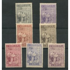 BELGICA 1933 Yv. 377/83 SERIE COMPLETA DE ESTAMPILLAS NUEVAS CON GOMA TUBERCULOSIS MEDICINA 235 EUROS