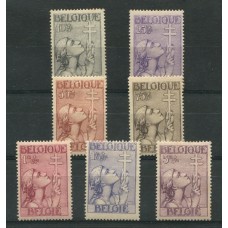 BELGICA 1933 Yv. 377/83 SERIE COMPLETA DE ESTAMPILLAS NUEVAS CON GOMA TUBERCULOSIS MEDICINA 235 EUROS