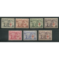 BELGICA 1934 Yv. 394/500 SERIE DE ESTAMPILLAS NUEVAS MINT TUBERCULOSIS MEDICINA CABALLOS HERMOSA 500 EUROS