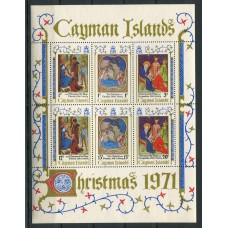 CAYMAN RELIGION PINTURAS ARTE ESTAMPILLAS EN HOJA BLOCK NUEVA MINT