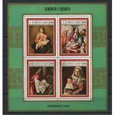SAMOA Y SISIFO RELIGION PINTURAS ARTE ESTAMPILLAS EN HOJA BLOCK NUEVA MINT