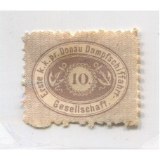 AUSTRIA COMPANIA DE NAVEGACION A VAPOR DEL DANUBIO 1868 Yv. 2 MUY BUEN EJEMPLAR 400 Euros