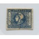 ARGENTINA 1859 GJ 17A CABECITAS VARIEDAD AZUL INDIGO ESTAMPILLA USADA CON MINIMO ADELGAZAMIENTO U$ 140