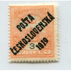 CHECOSLOVAQUIA 1919 Yv. 067 NUEVA CON GOMA 110 Euros