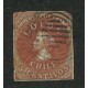 CHILE 1855 Yv. 4a ESTAMPILLA COLON SEGUNDA IMPRESIÓN DE LONDRES CABEZA DE MARFIL USADA 25 EUROS