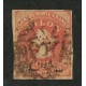 CHILE 1856 Yv. 5 ESTAMPILLA COLON IMPRESIÓN DE SANTIAGO HERMOSA