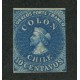 CHILE 1861 Yv. 09 ESTAMPILLA COLON ULTIMA DE LONDRES