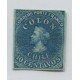 CHILE 1856 Yv. 6 ESTAMPILLA COLON COLOR AZUL VERDOSO NUEVA 250 EUROS EN CATALOGO CHILENO ES LA NUMERO 11