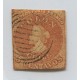 CHILE 1854 Yv. 1B ESTAMPILLA COLON DESMADRYL FILIGRANA Nº 3 USADA 80 EUROS