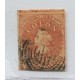 CHILE 1854 Yv. 1B ESTAMPILLA COLON DESMADRYL USADA FILIGRANA 4 CON SUS CUATRO MARGENES