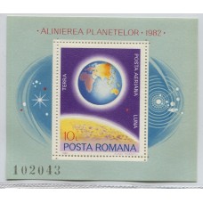 ESPACIO COHETERIA RUMANIA HOJITA BLOQUE Yv. 151 COMPLETA, ESTAMPILLAS NUEVAS MINT