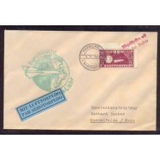 COHETERIA ESPACIO SOBRE ESPECIAL CORREO POR COHETE ALEMANIA PRIMER VUELO EN 1933 CON ESTAMPILLA SEMI-OFICIAL