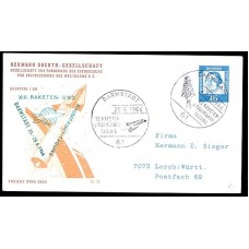 COHETERIA ESPACIO ALEMANIA BERLIN 1964 TARJETA ENTERO POSTAL PROYECTO DYNA-SOAR CON MATASELLO ESPECIAL