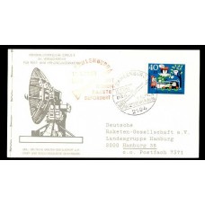 COHETERIA ESPACIO ALEMANIA 1963 TARJETA POSTAL + MATASELLO ESPECIAL