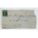 ARGENTINA 1865 GJ 5 CORRIENTES FRENTE DE CARTA CIRCULADA A MERCEDES LA ESTAMPILLA TIPO 1 DE LA PLANCHA SUELTA VALE EN CATALOGO U$ 110 Y EN CARTA U$ 275