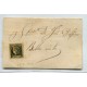 ARGENTINA 1867 GJ 6 CORRIENTES ESTAMPILLA EN PLIEGO CIRCULADO A BELLA VISTA CON FECHA 21/4/1868 TIPO 3 DE LA PLANCHA U$ 210