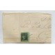 ARGENTINA 1864 GJ 4 CORRIENTES 1/2 CARTA CON LA ESTAMPILLA VERDE AMARILLO TIPO 2 DE LA PLANCHA