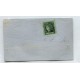 ARGENTINA 1864 GJ 4 CORRIENTES 1/2 CARTA CON  ESTAMPILLA VERDE AMARILLO CON MATASELLO POSTAL 16 BARRAS TIPO 3 DE LA PLANCHA