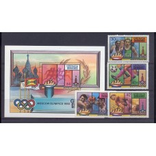 GRENADA GRENADINES SERIE + BLOQUE MINT DEPORTES OLIMPICOS