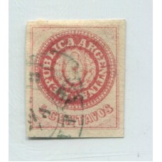 ARGENTINA 1862 GJ 14 ESCUDITO PLANCHA GASTADA U$ 44