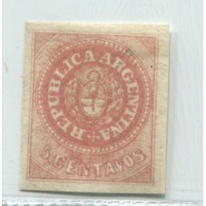 ARGENTINA 1862 GJ 10 ESCUDITO ESTAMPILLA NUEVA