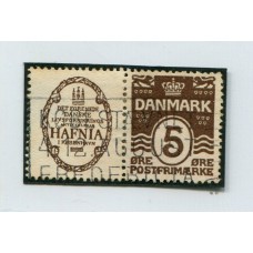 DINAMARCA 1933 ESTAMPILLAS SE-TENANT CON SELLO PUBLICITARIO USADO MI. R1-1+118 EUROS 30