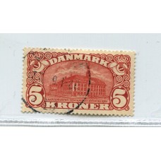 DINAMARCA 1913 Yv. 84 ESTAMPILLA USADA DE LUJO 160 EUROS