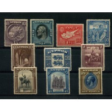 COLONIAS INGLESAS CHIPRE 1928 Yv. 106/15 SERIE COMPLETA DE ESTAMPILLAS NUEVAS CON GOMA, MUY RARA 375 EUROS EN STANLEY GIBBONS MARCA 300 LIBRAS HERMOSA CALIDAD