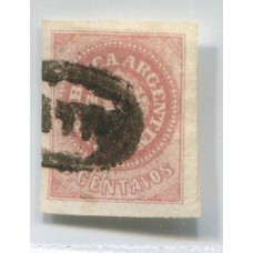 ARGENTINA 1862 GJ 10 ESCUDITO MATASELLO NUBE DE SALTA