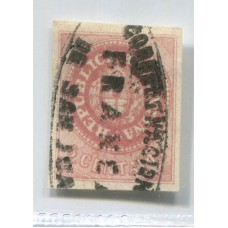 ARGENTINA 1862 GJ 10 ESCUDITO MATASELLO FRANCA DE SAN JUAN