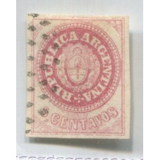 ARGENTINA 1862 GJ 12 ESCUDITO PLANCHA SEMIGASTADA ESTAMPILLA DE ESTUPENDA CALIDAD U$ 33