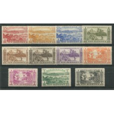 COLONIAS INGLESAS NUEVAS HEBRIDAS 1957 SERIE COMPLETA DE ESTAMPILLAS MINT 50 EUROS