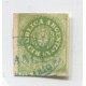 ARGENTINA 1862 GJ 08A ESCUDITO ESTAMPILLA COLOR VERDE OLIVA CON MATASELLO FRANCA ROSARIO EN AZUL + 200 % HERMOSO FIRMADO POR DON VICTOR KNEITSCHEL RARO U$ 220 + 200 %