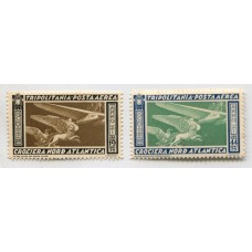 COLONIAS ITALIANAS TRIPOLITANIA 1933 AEREO Yv. 37/8 SERIE COMPLETA ESTAMPILLAS NUEVAS 40 EUROS