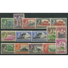 COLONIAS INGLESAS SOLOMON 1939 Yv. 58/70 SERIE COMPLETA DE ESTAMPILLAS NUEVAS CON GOMA MAS VARIEDADES DE DENTADO +110 EUROS