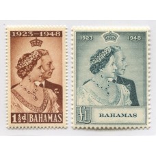 COLONIAS INGLESAS BAHAMAS 1948 SERIE COMPLETA DE ESTAMPILLAS NUEVAS MINT 48 EUROS