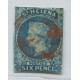 COLONIAS INGLESAS SANTA HELENA 1856 Yv. 1 ESTAMPILLA USADA RARA 275 Euros