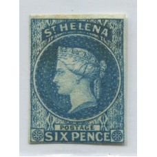 COLONIAS INGLESAS SANTA HELENA 1856 Yv. 1 ESTAMPILLA NUEVA CON GOMA MUY RARA 750 Euros