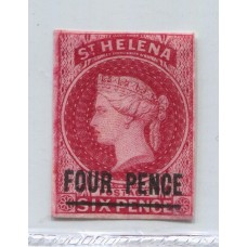 COLONIAS INGLESAS SANTA HELENA 1863 Yv. 4 ESTAMPILLA NUEVA, HERMOSA Y MUY RARA 750 Euros