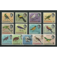 COLONIAS INGLESAS GAMBIA 1963 SERIE COMPLETA DE ESTAMPILLAS NUEVAS MINT AVES PAJAROS 110 EUROS