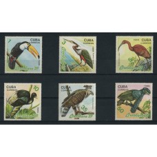 CUBA 1989 Yv. 2946/51 SERIE COMPLETA DE ESTAMPILLAS MINT FAUNA AVES