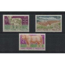 COLONIAS FRANCESAS St. PIERRE et MIQUELON 1970 Yv. 407/9 FAUNA SERIE COMPLETA DE ESTAMPILLAS MINT 62 EUROS